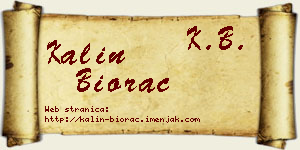 Kalin Biorac vizit kartica